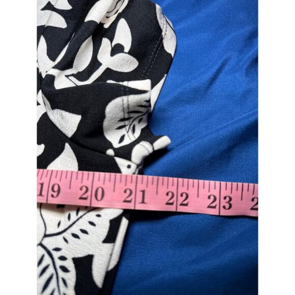 Chicos travelors floral quarter zip stretch short sleeve shirt womens large - Picture 5 of 7